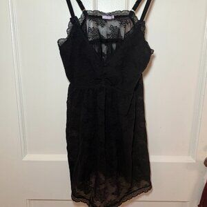 Savage x Fenty Floral Lace Babydoll, Black - Size XL/1X!